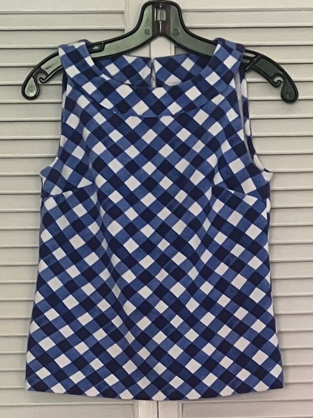 Talbots Petite Blue Gingham Top